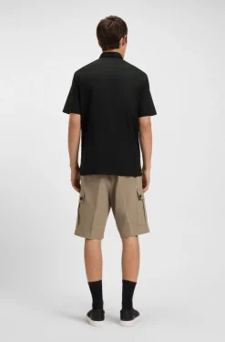 Relaxed-Fit Hemd aus Stretch-Baumwoll-Canvas