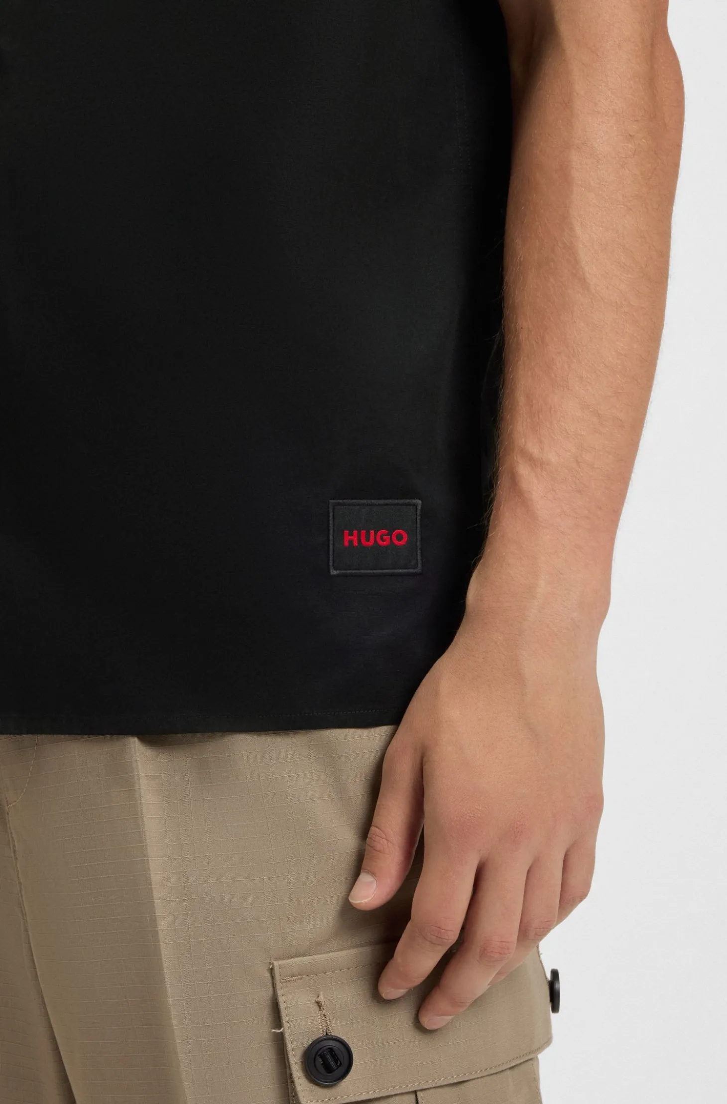 Relaxed-Fit Hemd aus Stretch-Baumwoll-Canvas