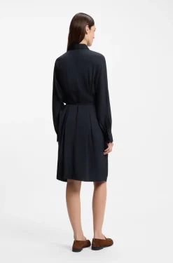 Relaxed-Fit Hemdblusenkleid mit abnehmbarem Gürtel