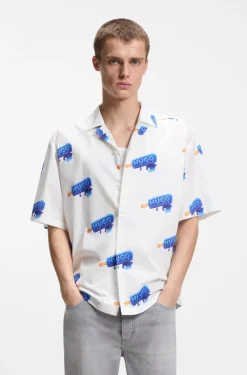 Relaxed-Fit Hemd mit Logo-Print