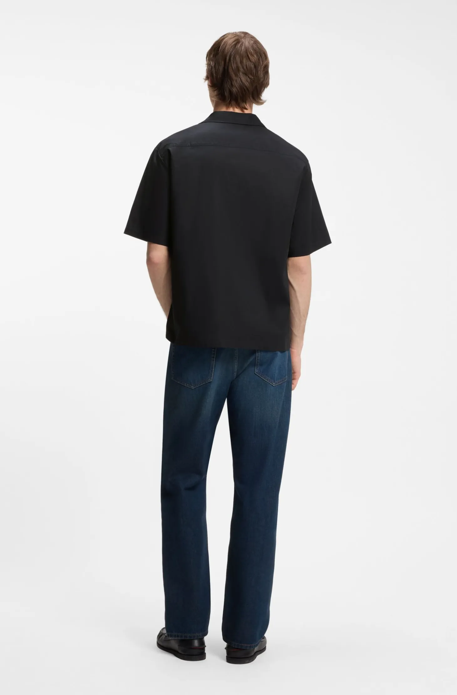 Relaxed-Fit Hemd mit Print auf der Brust und Reverskragen