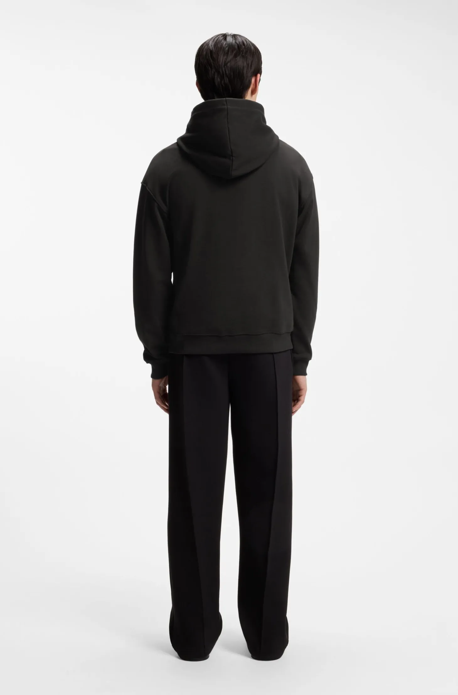 Relaxed-Fit Hoodie aus Baumwoll-Terry mit Rosen-Logo