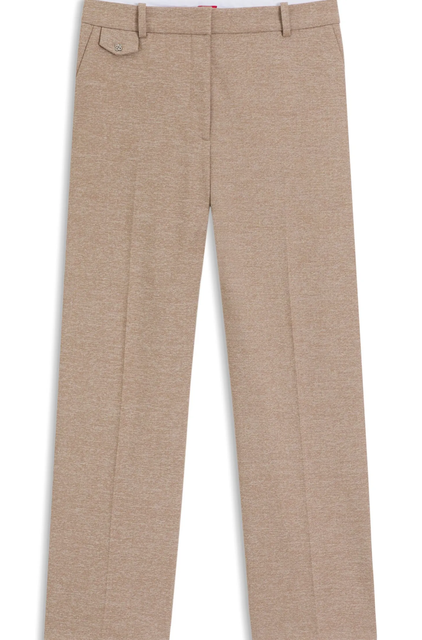 Relaxed-Fit Hose aus elastischem Gewebe in Mouliné-Optik