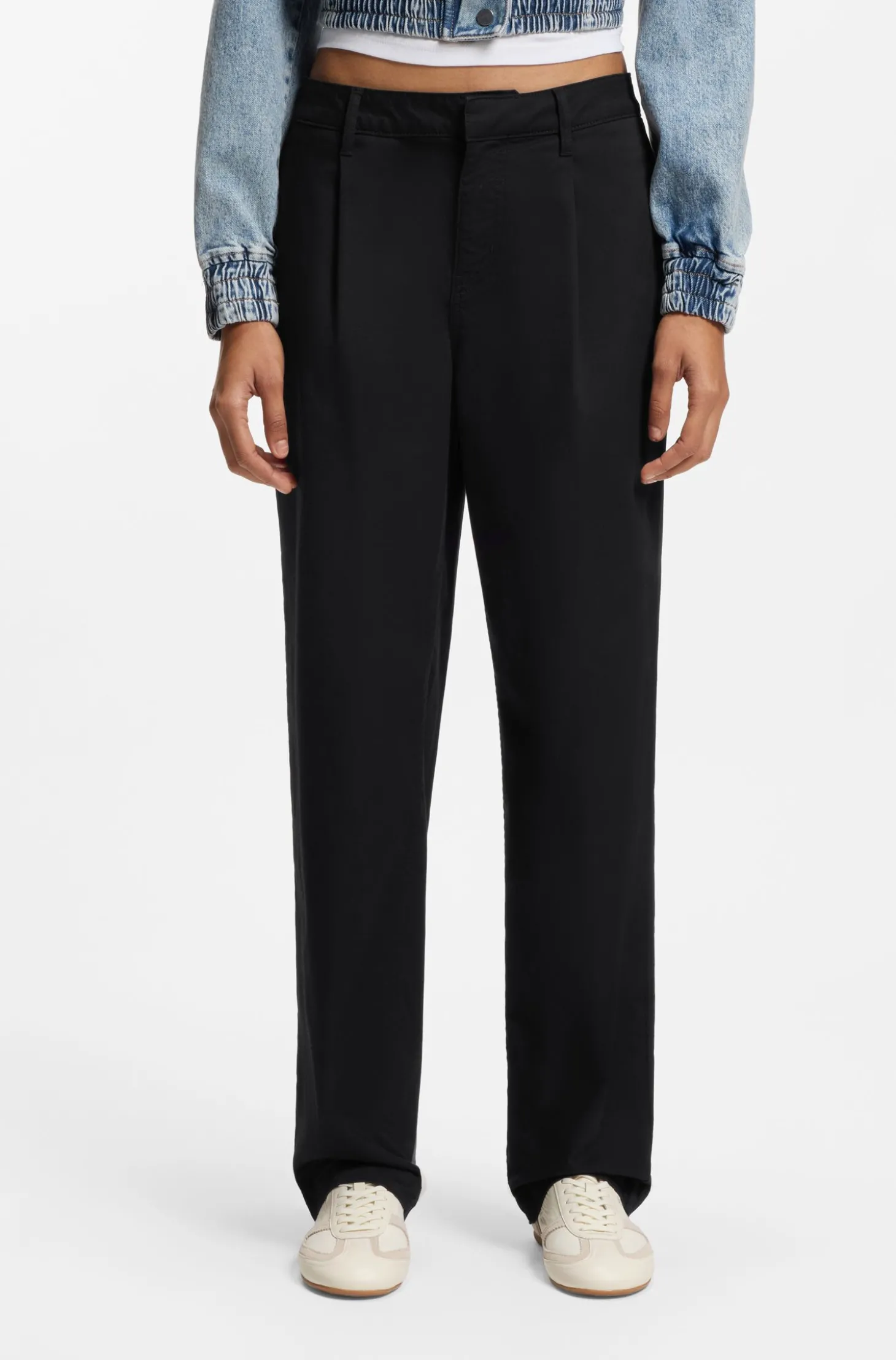 Relaxed-Fit Hose aus elastischem Baumwoll-Twill