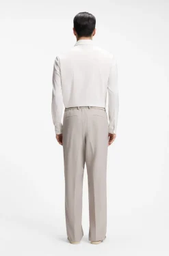 Relaxed-Fit Hose aus gemusterter Schurwolle