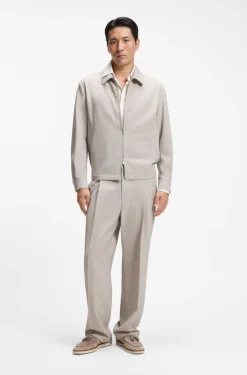 Relaxed-Fit Hose aus gemusterter Schurwolle