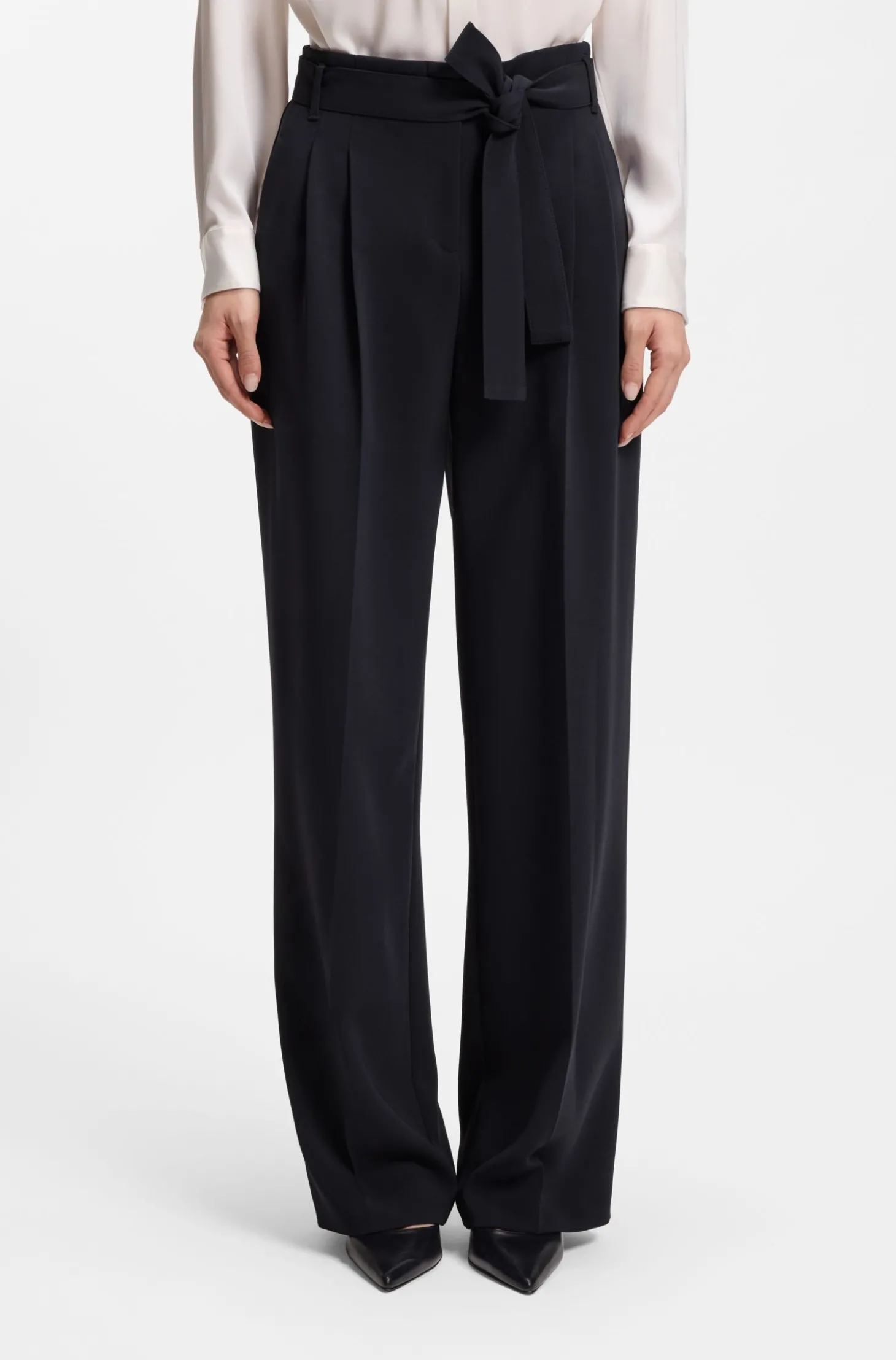 Relaxed-Fit Hose aus japanischem Krepp