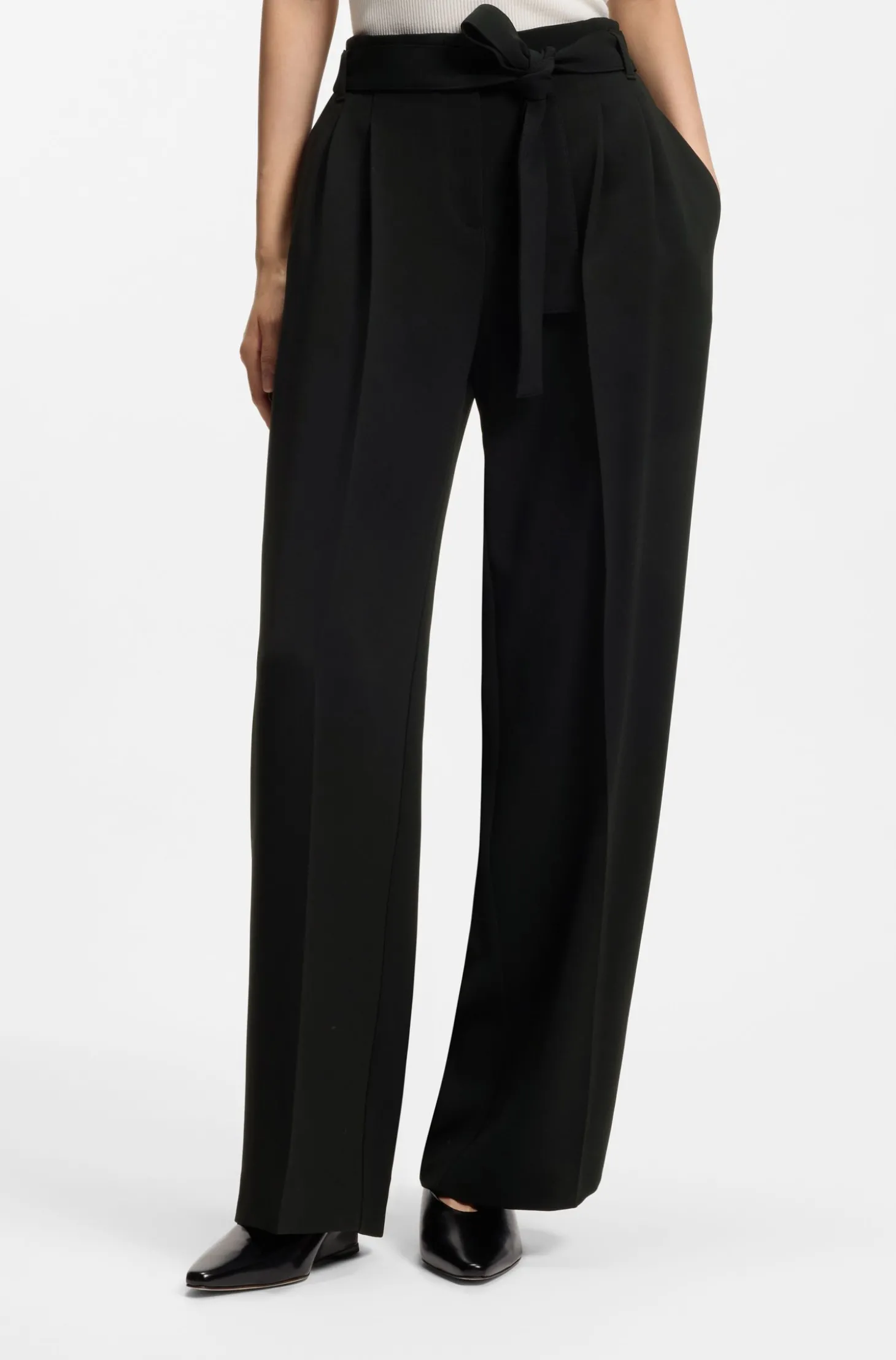Relaxed-Fit Hose aus japanischem Krepp