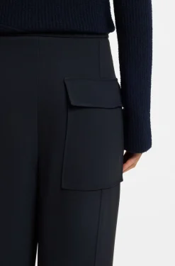 Relaxed-Fit Hose aus knitterfreiem Krepp