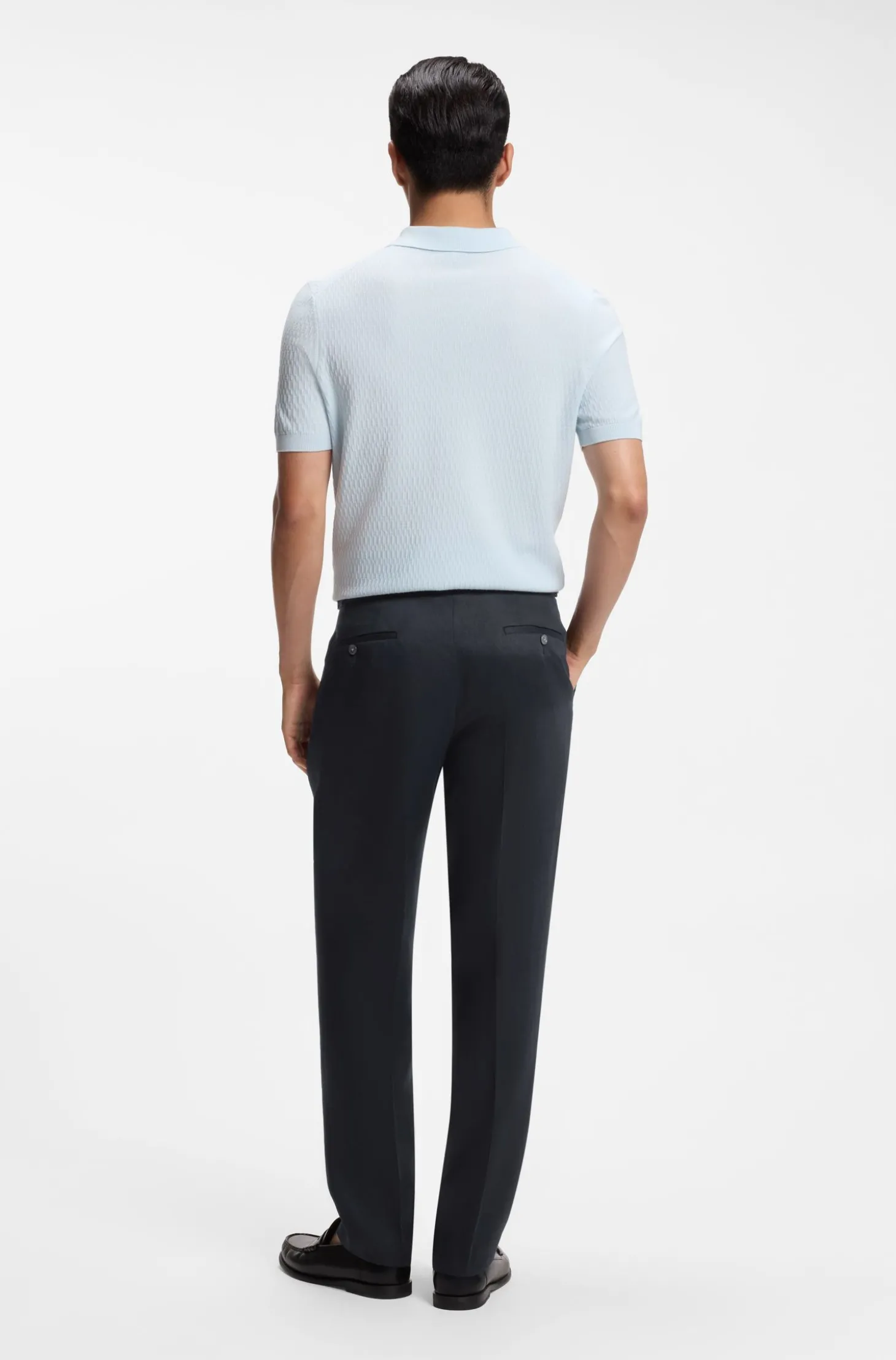 Relaxed-Fit Hose aus Leinen mit Bundfalten vorne
