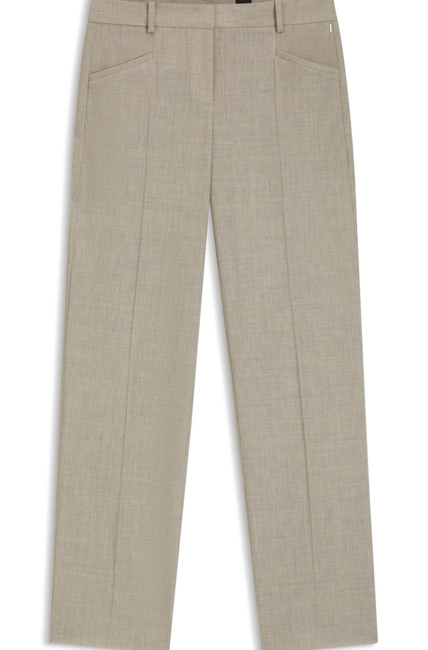 Relaxed-Fit Hose aus melierter Schurwolle