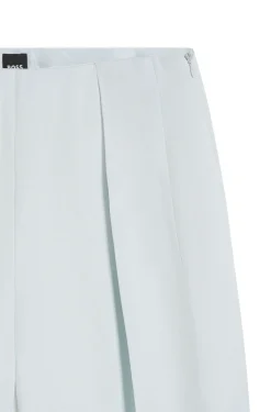 Relaxed-Fit Hose aus Satin mit Bundfalten auf der Vorderseite
