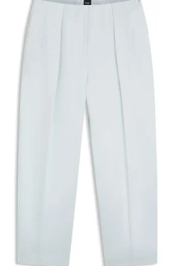 Relaxed-Fit Hose aus Satin mit Bundfalten auf der Vorderseite