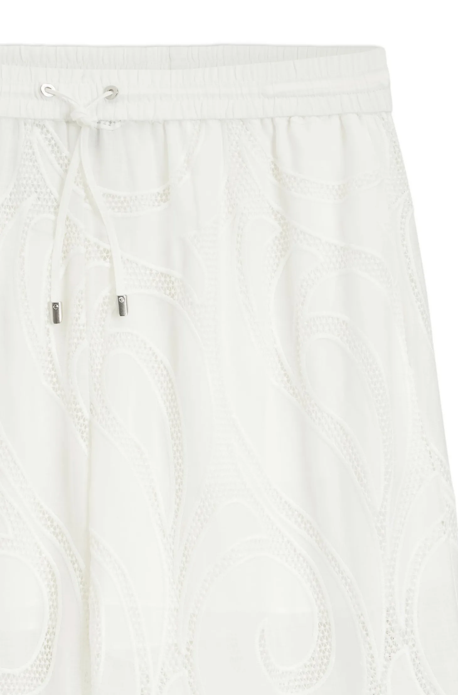 Relaxed-Fit Hose mit Blumenstickerei