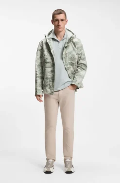 Relaxed-Fit Jacke aus bedrucktem, wasserabweisendem Ripstop