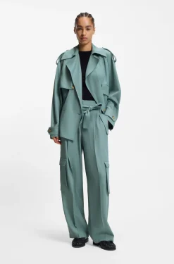 Relaxed-Fit Jacke aus fließendem Twill