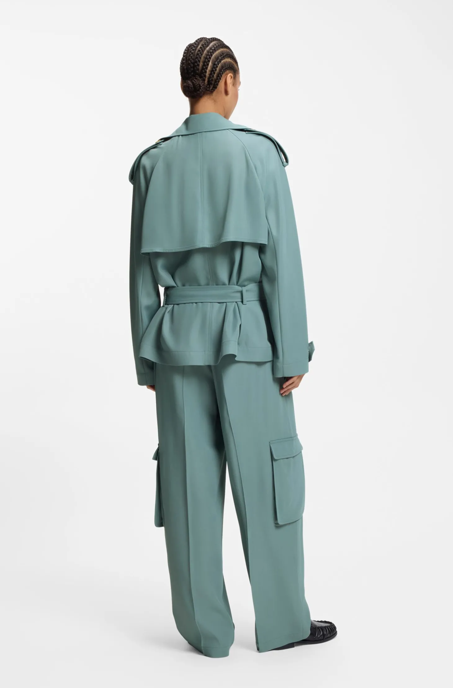 Relaxed-Fit Jacke aus fließendem Twill