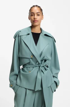 Relaxed-Fit Jacke aus fließendem Twill