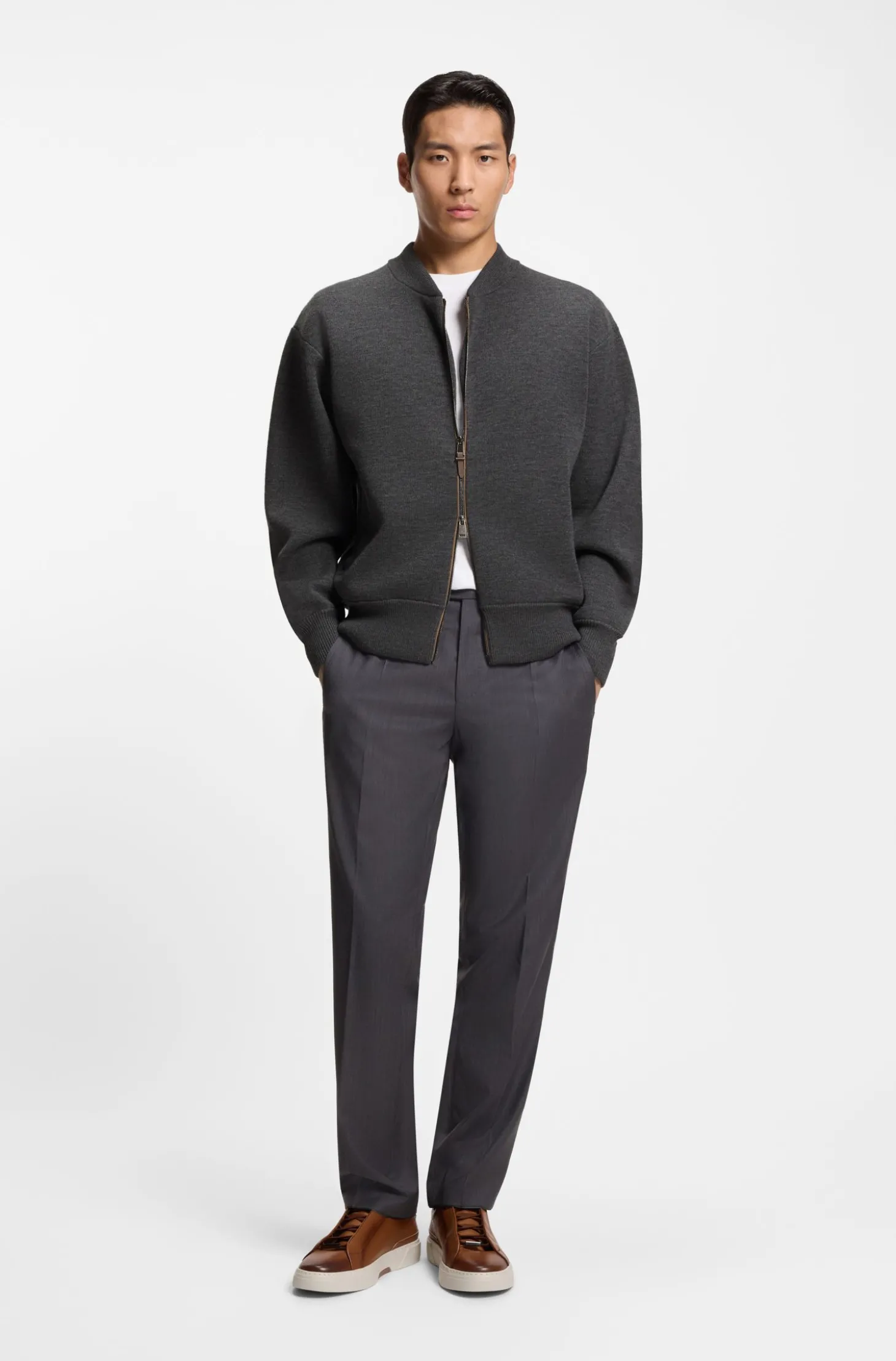 Relaxed-Fit Jacke aus Schurwolle