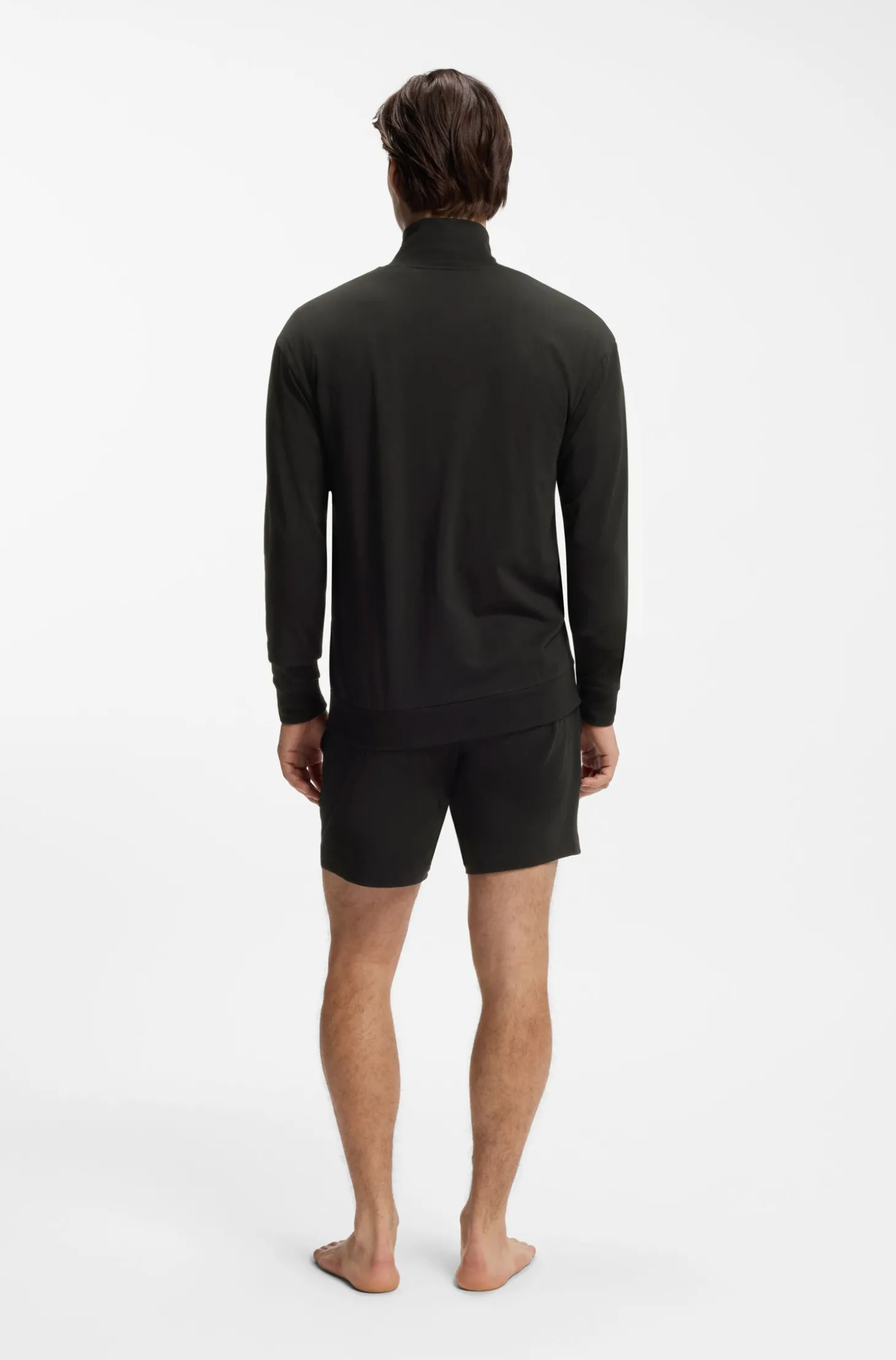Relaxed-Fit Jacke aus Stretch-Baumwolle mit eingerahmtem Logo