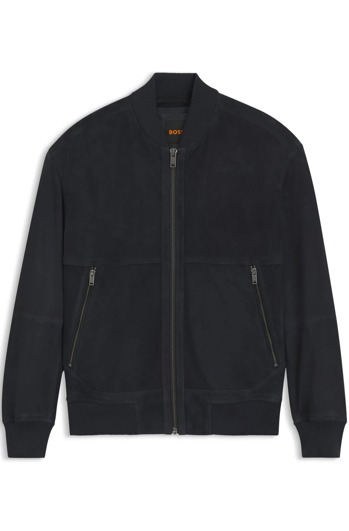 Relaxed-Fit Jacke aus Veloursleder