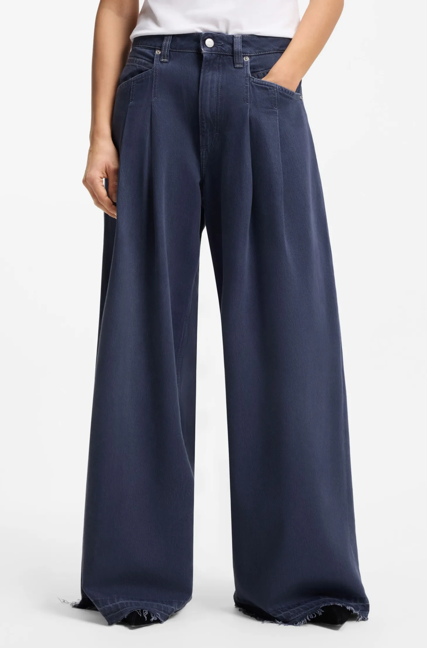 Relaxed-Fit Jeans mit weitem Bein