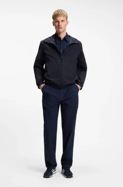 Relaxed-Fit Kapuzenjacke aus wasserabweisendem Gewebe
