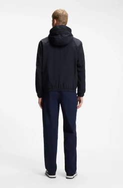 Relaxed-Fit Kapuzenjacke aus wasserabweisendem Gewebe