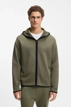 Relaxed-Fit Kapuzenjacke aus besonders softem Baumwoll-Mix