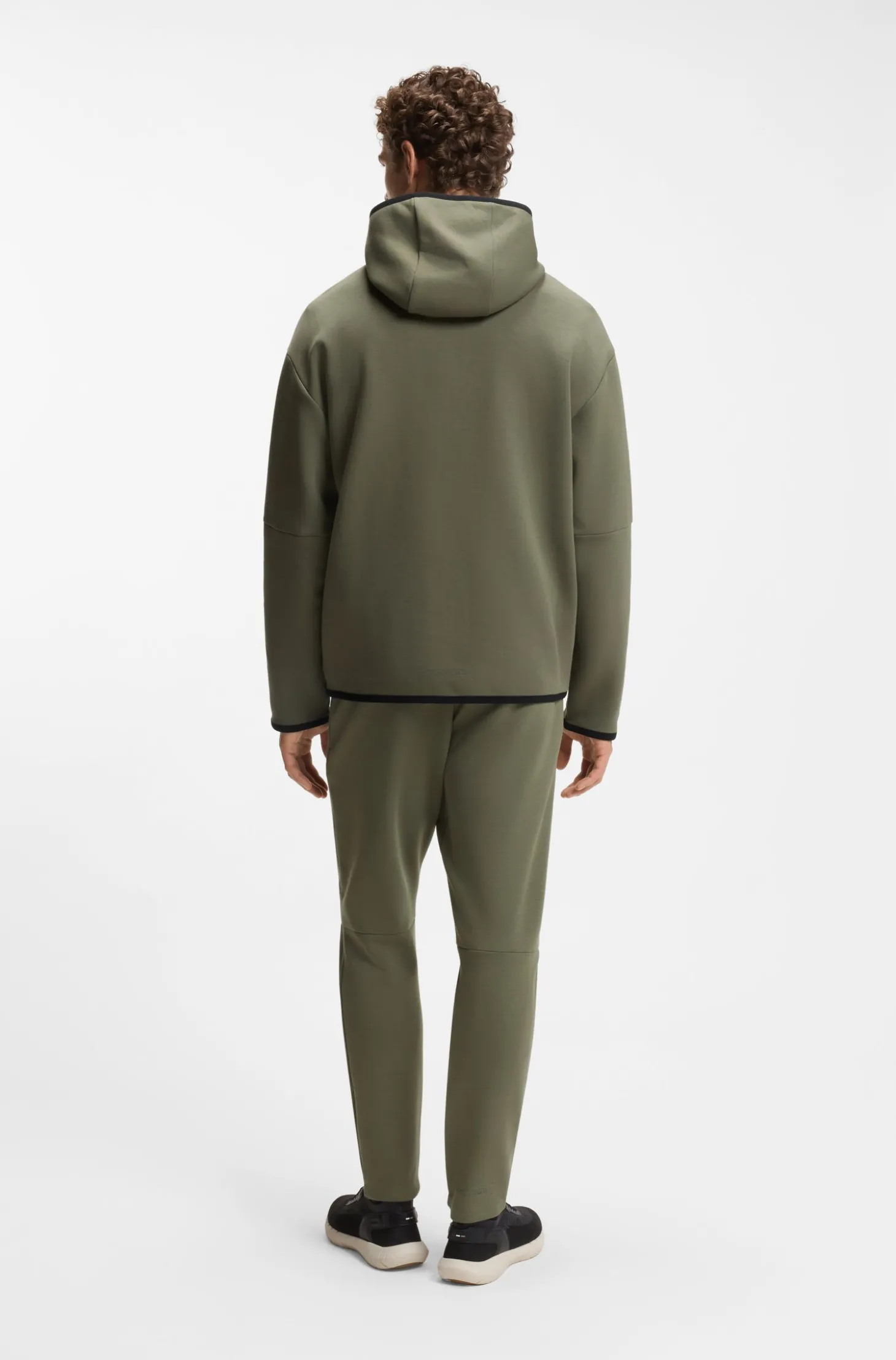 Relaxed-Fit Kapuzenjacke aus besonders softem Baumwoll-Mix