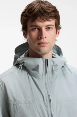 Relaxed-Fit Kapuzenjacke aus wasserabweisendem Gewebe