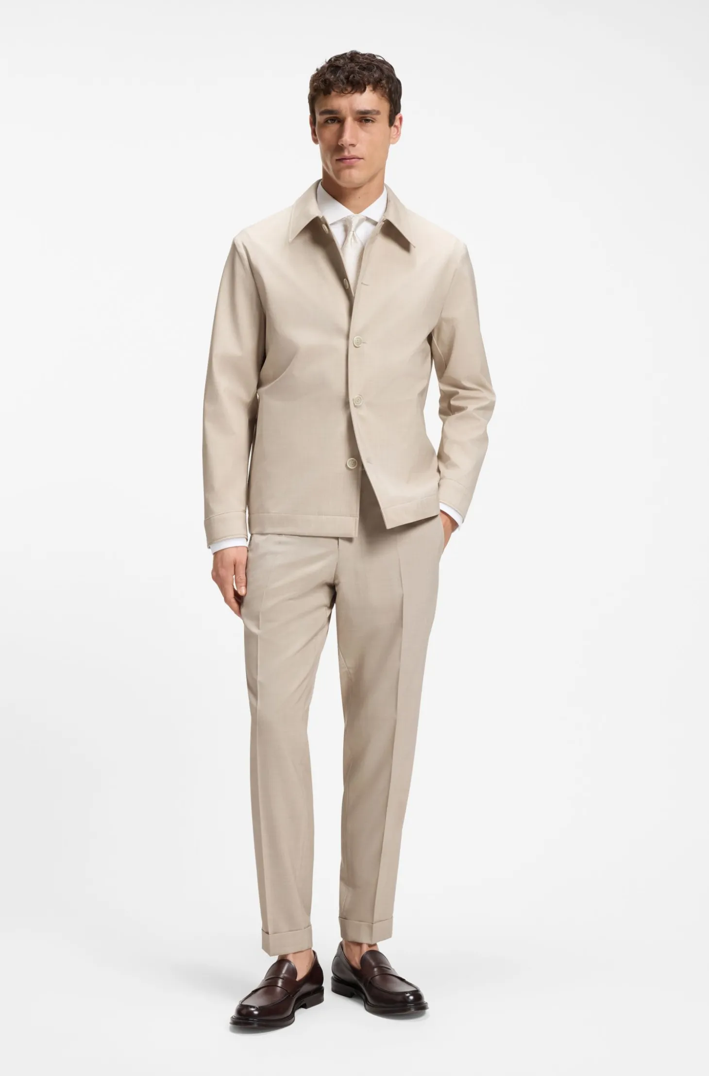 Relaxed-Fit Overshirt aus Drei-Lagen-Gewebe