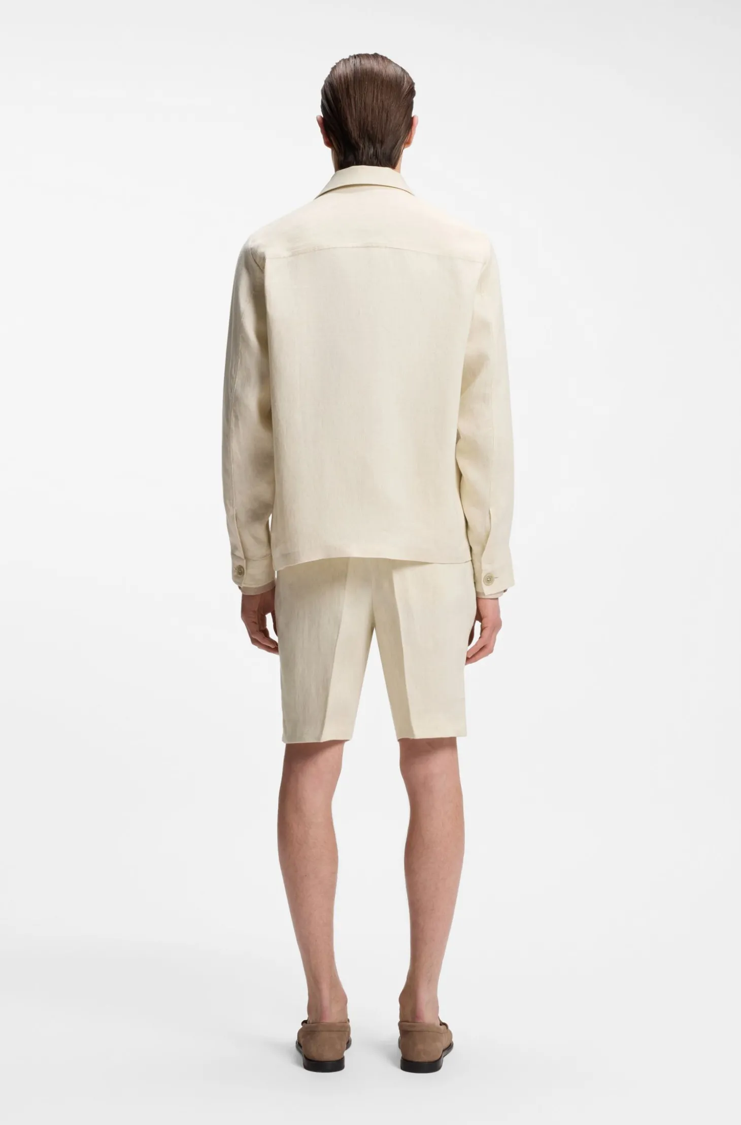 Relaxed-Fit Overshirt aus in Italien gefertigtem Leinen-Twill