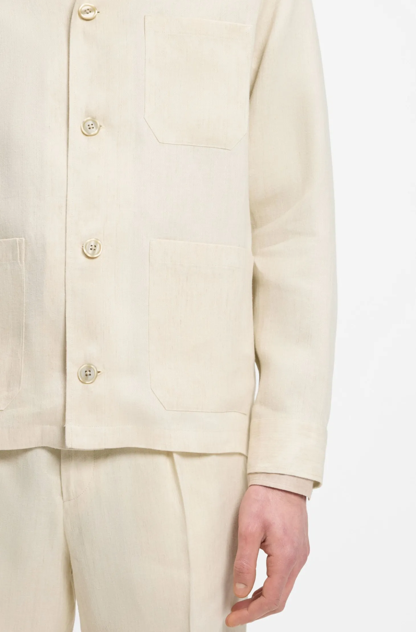 Relaxed-Fit Overshirt aus in Italien gefertigtem Leinen-Twill