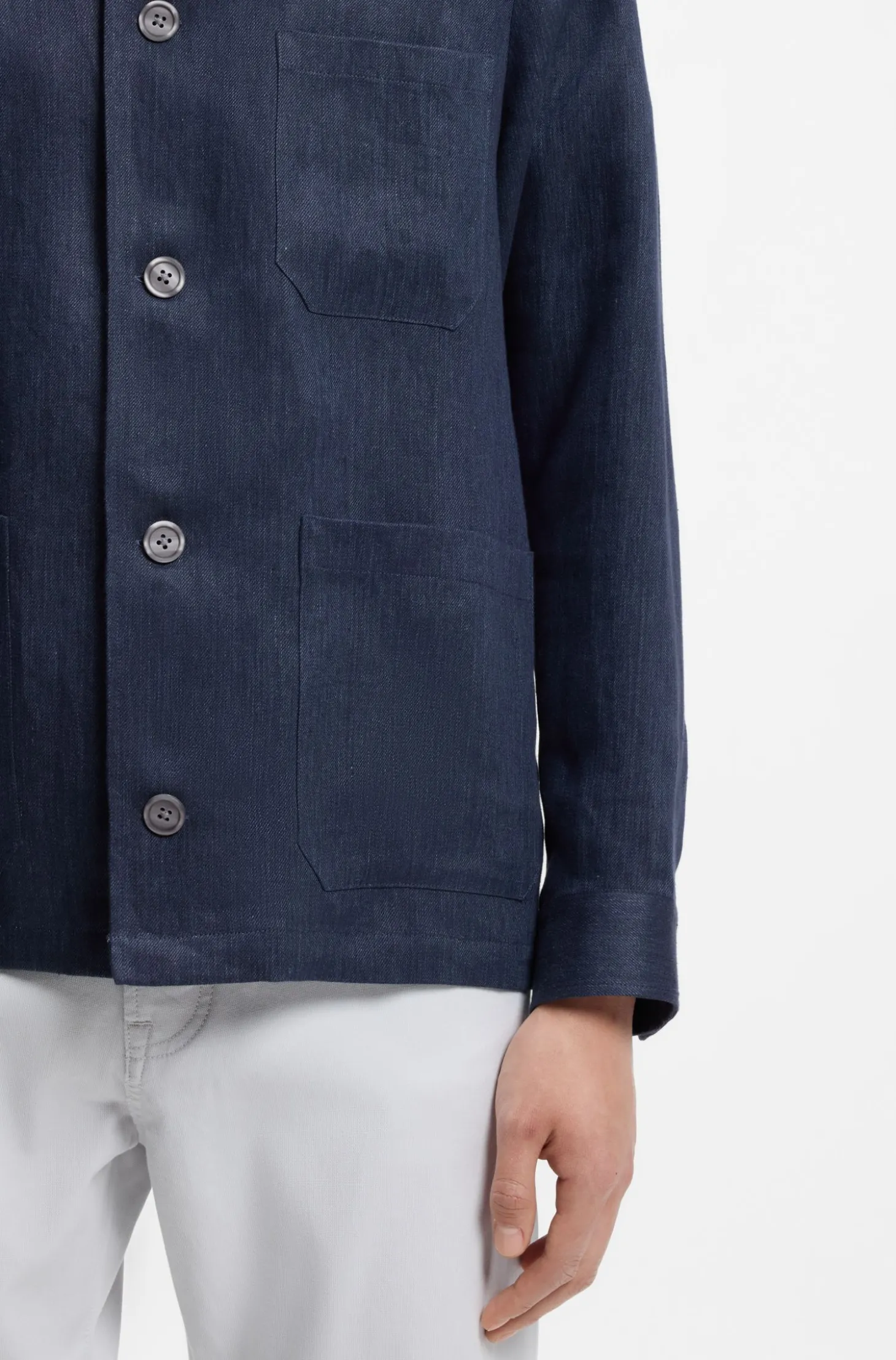 Relaxed-Fit Overshirt aus in Italien gefertigtem Leinen-Twill