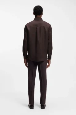 Relaxed-Fit Overshirt aus Leinen
