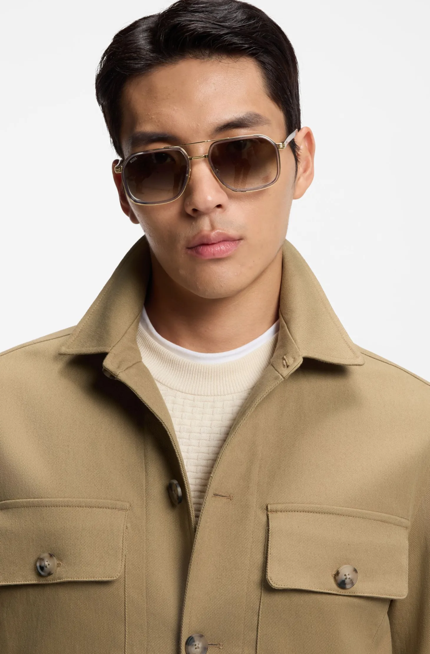 Relaxed-Fit Overshirt aus Stretch-Baumwolle mit Twill-Struktur