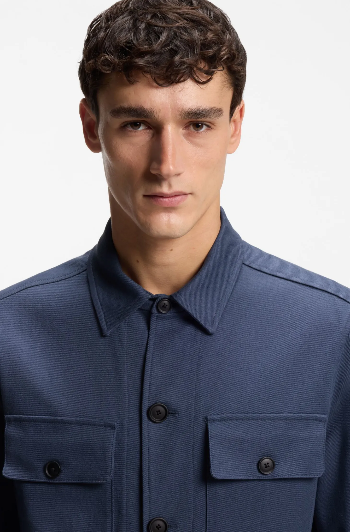 Relaxed-Fit Overshirt aus Stretch-Baumwolle mit Twill-Struktur