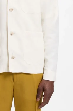Relaxed-Fit Overshirt aus unifarbenem Twill