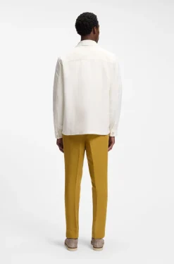Relaxed-Fit Overshirt aus unifarbenem Twill