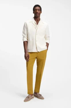 Relaxed-Fit Overshirt aus unifarbenem Twill