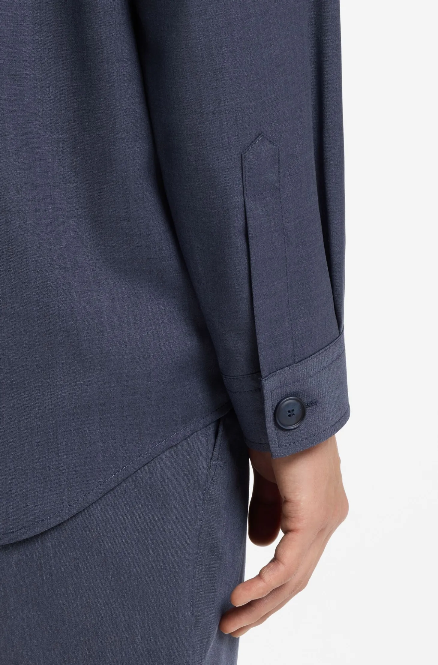Relaxed-Fit Overshirt aus waschmaschinenfester AirWool