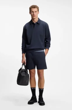Relaxed-Fit Polo-Sweatshirt aus French Terry