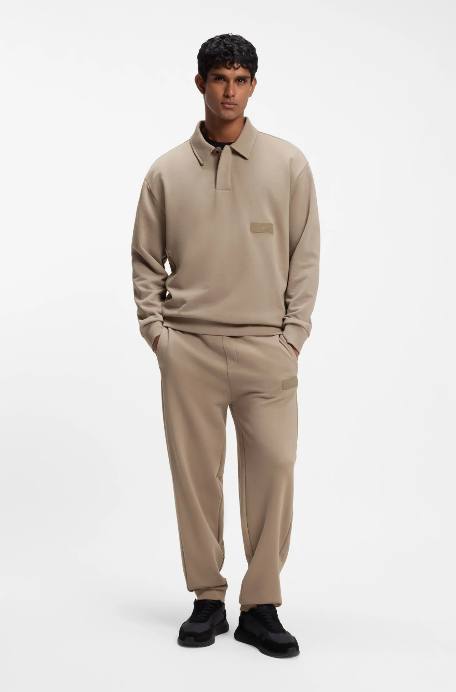 Relaxed-Fit Polo-Sweatshirt aus French Terry