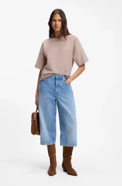 Relaxed-Fit Pullover aus Baumwolle mit Schurwolle