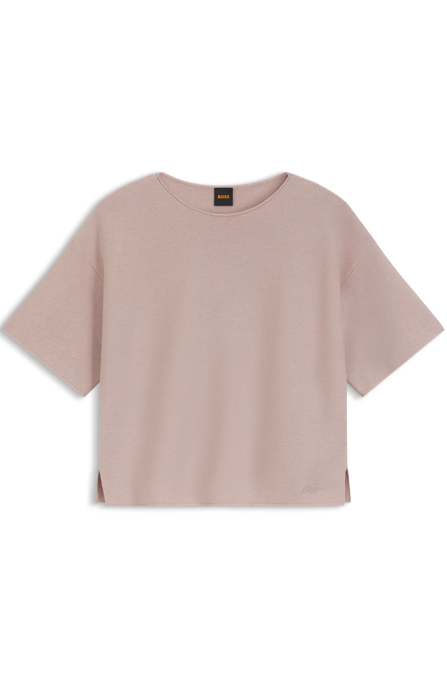 Relaxed-Fit Pullover aus Baumwolle mit Schurwolle