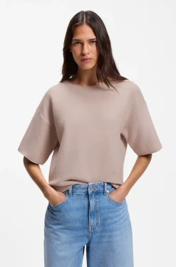 Relaxed-Fit Pullover aus Baumwolle mit Schurwolle