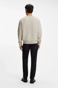 Relaxed-Fit Pullover mit gerippter Zickzack-Struktur