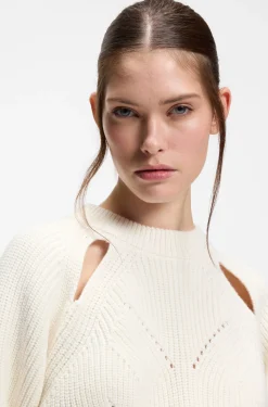 Relaxed-Fit Pullover mit Lochstrickmuster