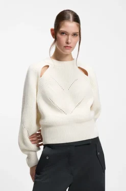 Relaxed-Fit Pullover mit Lochstrickmuster